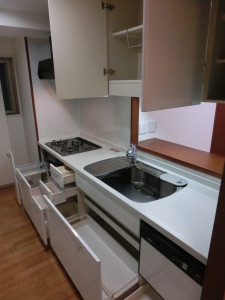 ３口コンログリル付システムキッチン (2)